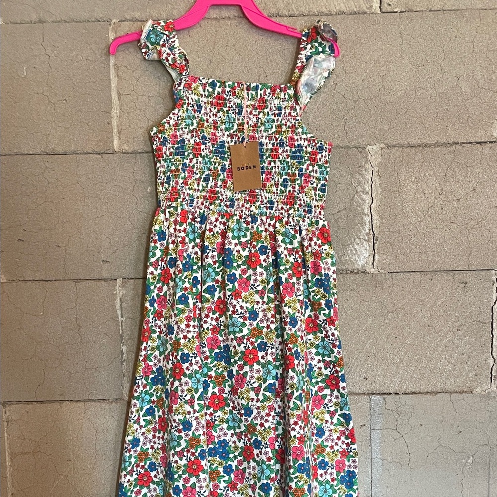 Boden Multicolor Floral Kids Dress size 8/9 - Picture 4 of 7